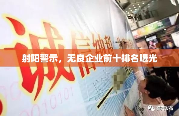 射阳警示，无良企业前十排名曝光
