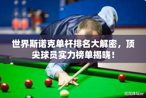 世界斯诺克单杆排名大解密，顶尖球员实力榜单揭晓！