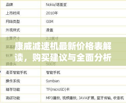 康威减速机最新价格表解读，购买建议与全面分析