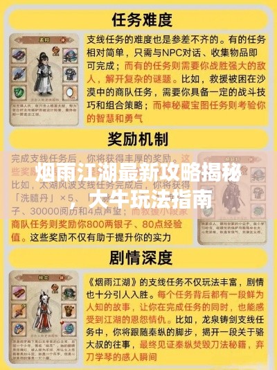 烟雨江湖最新攻略揭秘，大牛玩法指南