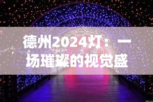 德州2024灯：一场璀璨的视觉盛宴