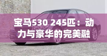 宝马530 245匹：动力与豪华的完美融合