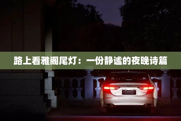 路上看雅阁尾灯：一份静谧的夜晚诗篇