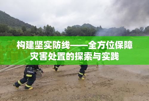 构建坚实防线——全方位保障灾害处置的探索与实践