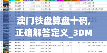 澳门铁盘算盘十码,正确解答定义_3DM7.119