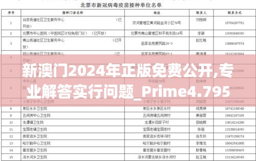 新澳门2024年正版免费公开,专业解答实行问题_Prime4.795