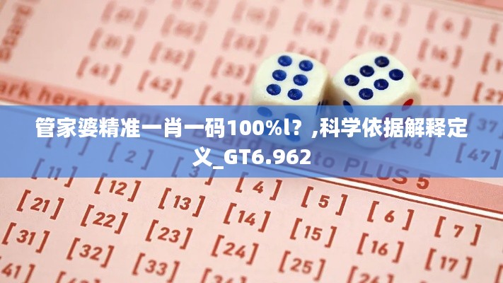 管家婆精准一肖一码100%l？,科学依据解释定义_GT6.962