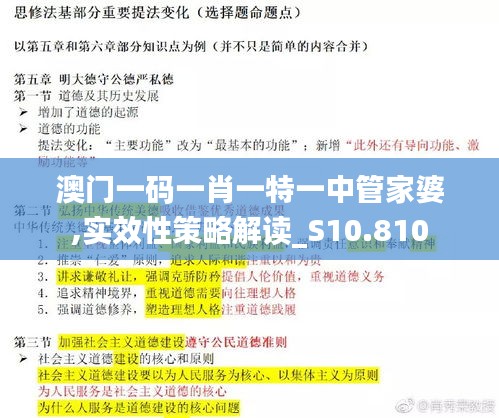 澳门一码一肖一特一中管家婆,实效性策略解读_S10.810