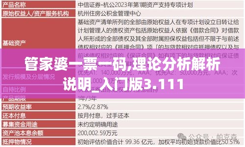 管家婆一票一码,理论分析解析说明_入门版3.111