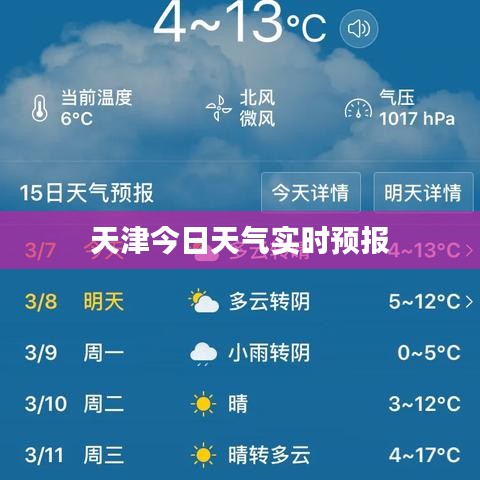 天津今日天气实时预报