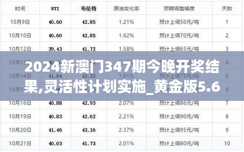 2024新澳门347期今晚开奖结果,灵活性计划实施_黄金版5.673