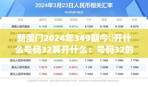 新澳门2024年349期今睌开什么号码32其开什么：号码32的历史中奖次数统计