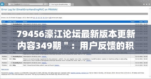 79456濠江论坛最新版本更新内容349期＂：用户反馈的积极采纳