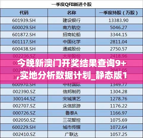 今晚新澳门开奖结果查询9+,实地分析数据计划_静态版10.256