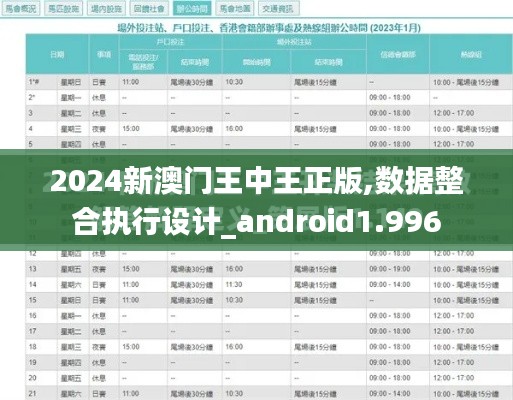 2024新澳门王中王正版,数据整合执行设计_android1.996