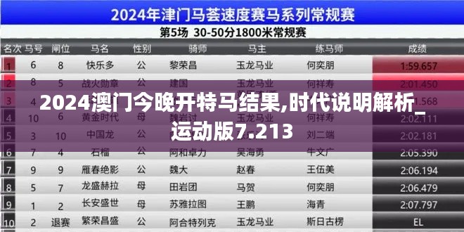 2024澳门今晚开特马结果,时代说明解析_运动版7.213