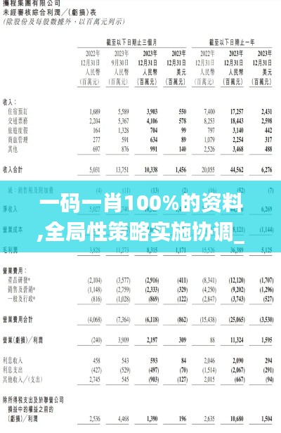 一码一肖100%的资料,全局性策略实施协调_Superior10.614