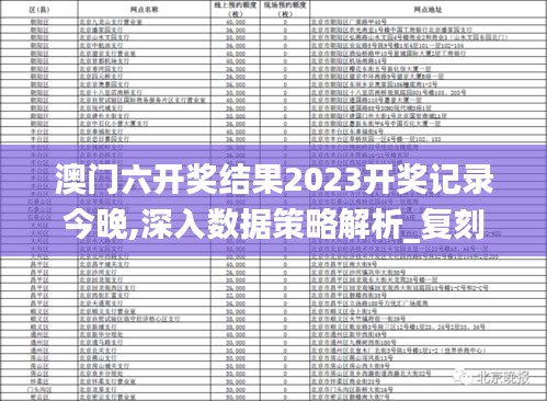 澳门六开奖结果2023开奖记录今晚,深入数据策略解析_复刻版18.101