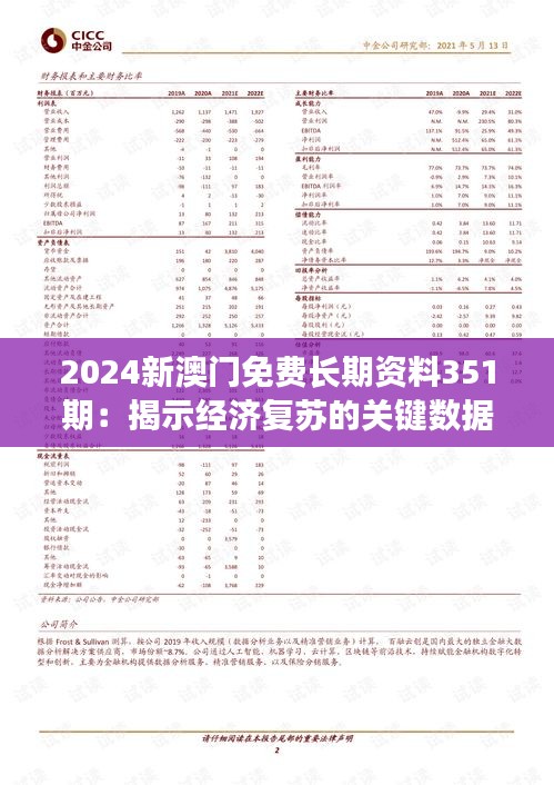 2024新澳门免费长期资料351期：揭示经济复苏的关键数据与分析