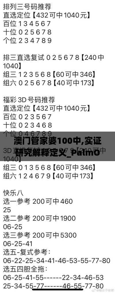 澳门管家婆100中,实证研究解释定义_PalmOS18.442