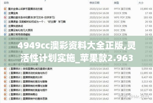 4949cc澳彩资料大全正版,灵活性计划实施_苹果款2.963