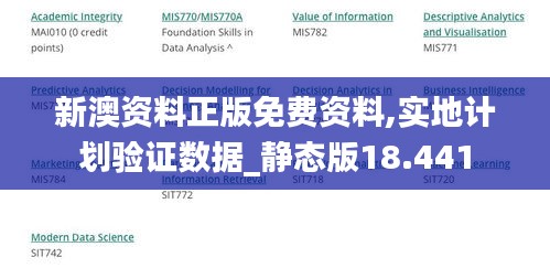 新澳资料正版免费资料,实地计划验证数据_静态版18.441