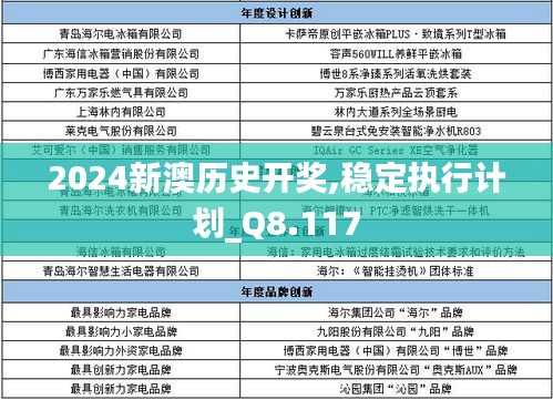 2024新澳历史开奖,稳定执行计划_Q8.117