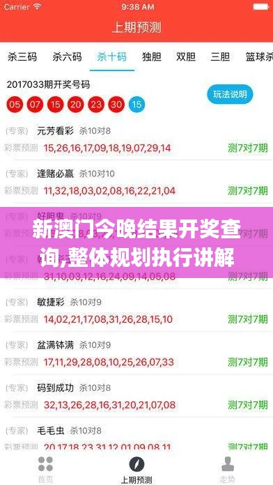 新澳门今晚结果开奖查询,整体规划执行讲解_RX版2.127