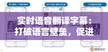 实时语音翻译字幕：打破语言壁垒，促进全球沟通