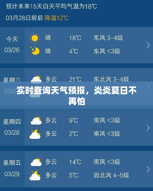实时查询天气预报，炎炎夏日不再怕