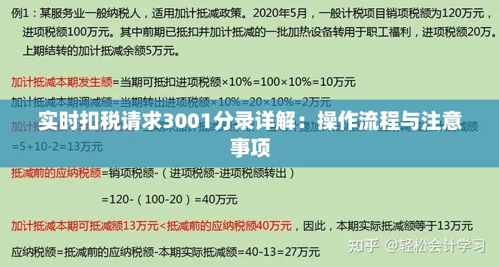 实时扣税请求3001分录详解：操作流程与注意事项