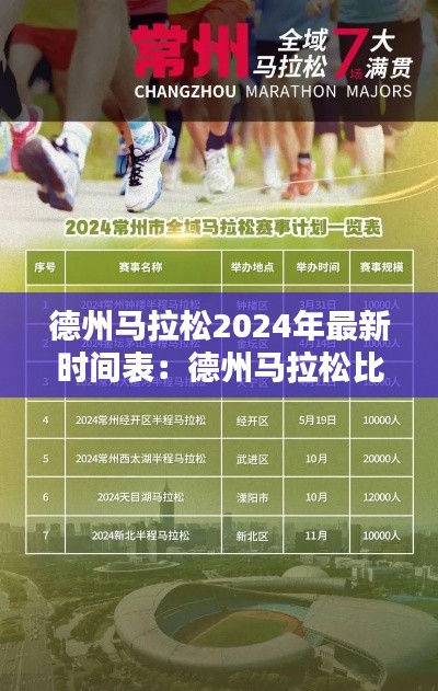 德州马拉松2024年最新时间表：德州马拉松比赛报名 