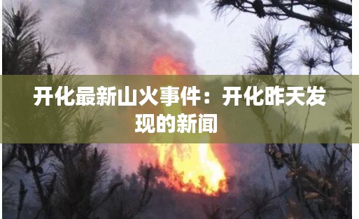 开化最新山火事件：开化昨天发现的新闻 