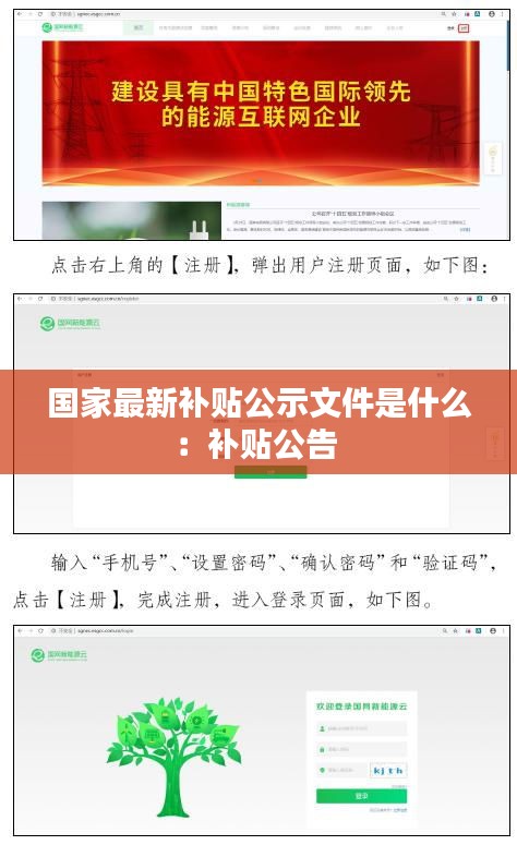 国家最新补贴公示文件是什么：补贴公告 