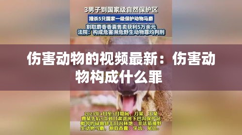 伤害动物的视频最新：伤害动物构成什么罪 