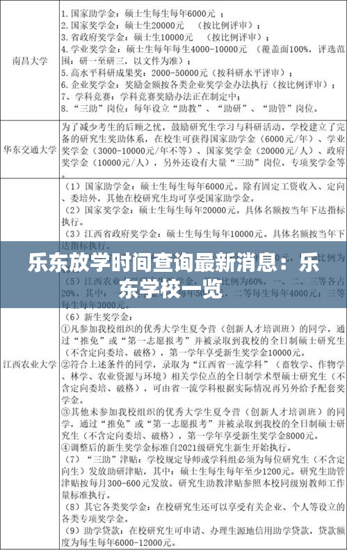 乐东放学时间查询最新消息：乐东学校一览 