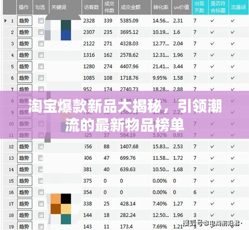 淘宝爆款新品大揭秘，引领潮流的最新物品榜单