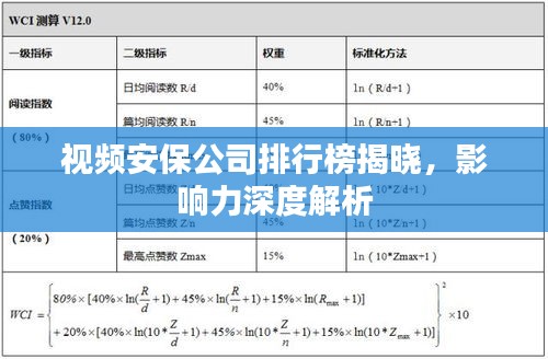 视频安保公司排行榜揭晓，影响力深度解析