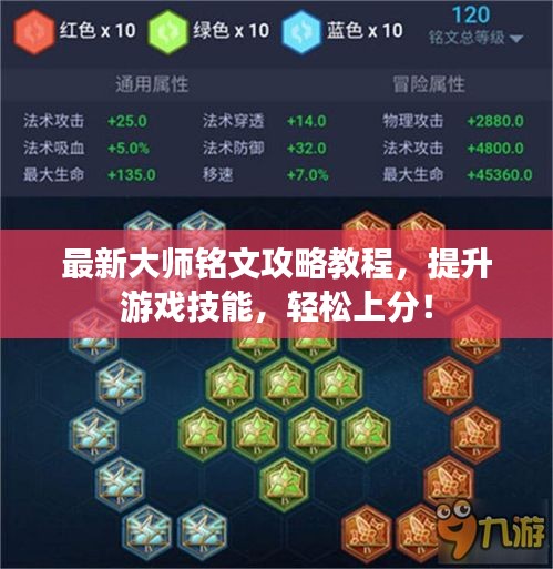 最新大师铭文攻略教程，提升游戏技能，轻松上分！