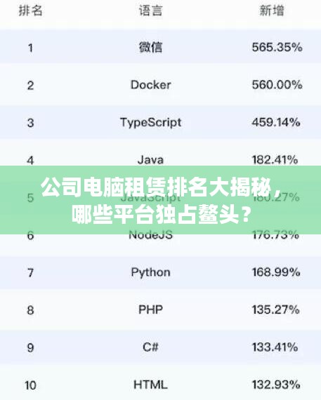 公司电脑租赁排名大揭秘，哪些平台独占鳌头？