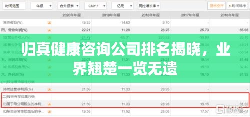 归真健康咨询公司排名揭晓，业界翘楚一览无遗