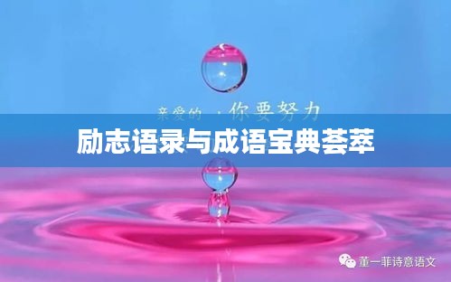 励志语录与成语宝典荟萃