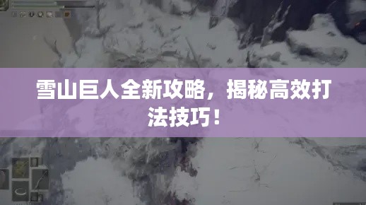 雪山巨人全新攻略，揭秘高效打法技巧！