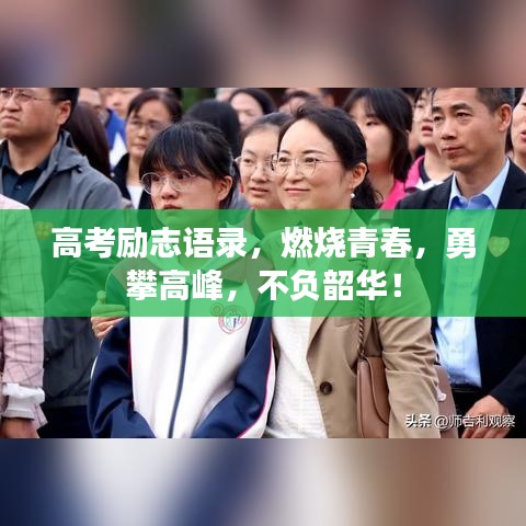 高考励志语录，燃烧青春，勇攀高峰，不负韶华！
