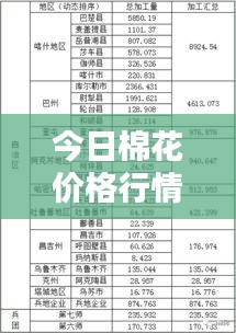 今日棉花价格行情大揭秘！