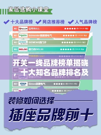 开关一线品牌榜单揭晓，十大知名品牌排名及评价
