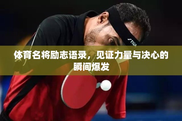 体育名将励志语录，见证力量与决心的瞬间爆发