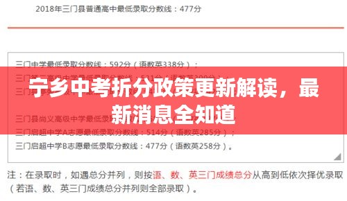 宁乡中考折分政策更新解读，最新消息全知道
