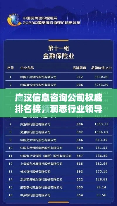 广汉信息咨询公司权威排名榜，洞悉行业领导者，深度解析服务品质！